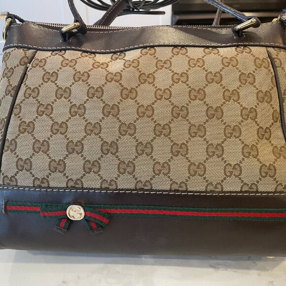 GUCCI GG Canvas Mayfair Convertible Tote w/ Strap - Picture 3 of 15